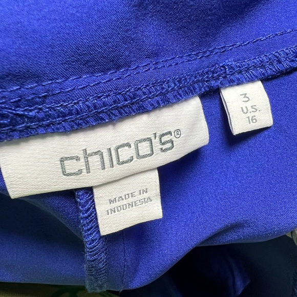 Chico's Vibrant Blue Straight Leg Pants - Picture 3 of 9